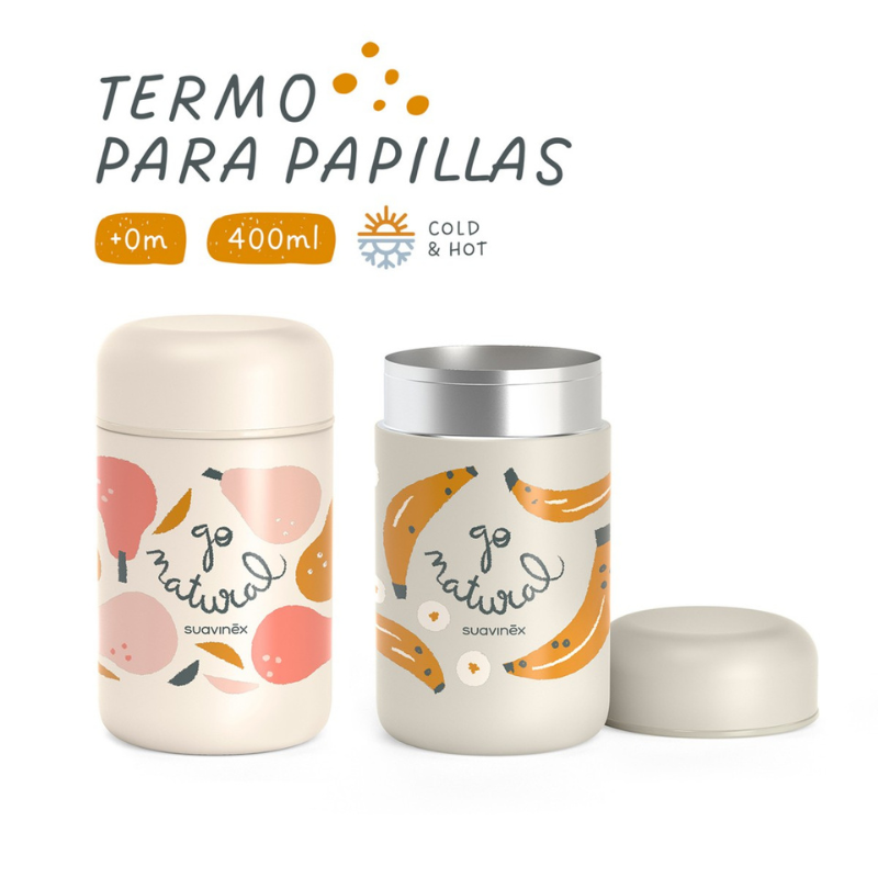 TERMO PAPILLA SUAVINEX 400ML GRIS