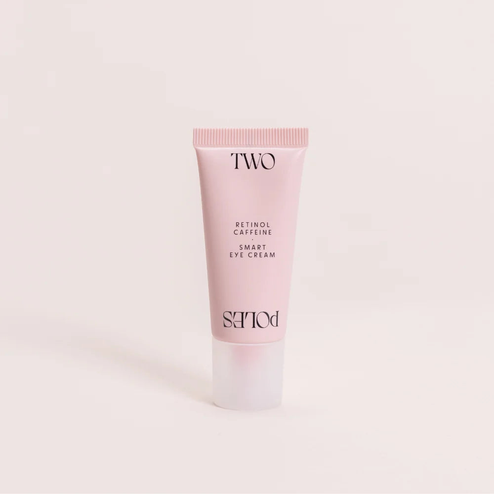 Tubo de 15 ml de Two Poles Smart Eye Cream contorno de ojos antiedad para reducir bolsas, arrugas y ojeras.