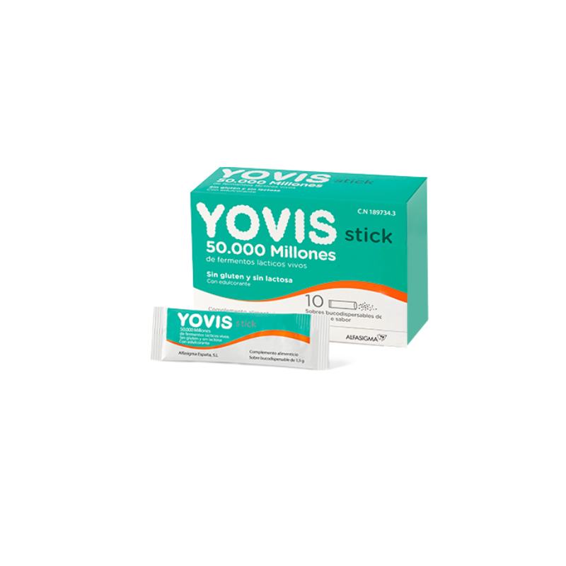 YOVIS  10 STICK BUCODISPERSABLES 1,5 G