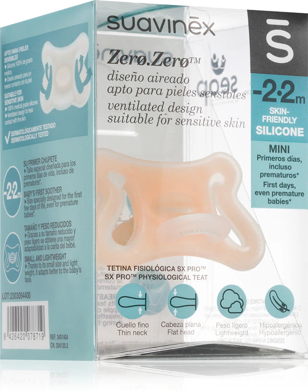 CHUPETE ZERO ZERO -2-2 FISIOLOGICA SILICONA SUAVINEX